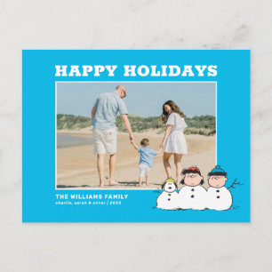 Cartes Pour Fêtes Annuelles cacahuètes   3 Personne Snowman