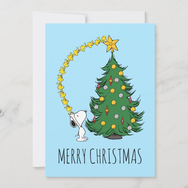 Cartes Pour Fêtes Annuelles cacahuètes | Arbre de vacances | Ajouter vos photo (Devant)