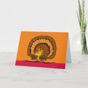 Cartes Pour Fêtes Annuelles cacahuètes Bon thanksgiving Woodstock Turquie