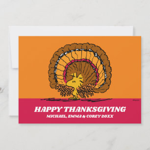 Cartes Pour Fêtes Annuelles cacahuètes Bon thanksgiving Woodstock Turquie