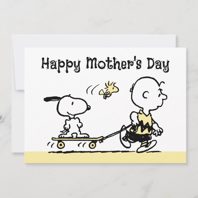 Cartes Pour Fêtes Annuelles cacahuètes | Happy Mother's Day Skateboard (Devant)