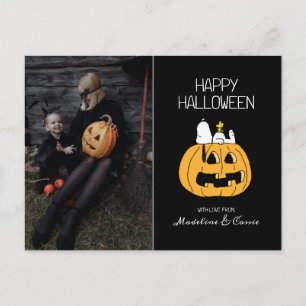 Cartes Pour Fêtes Annuelles cacahuètes   Joyeux Halloween Snoopy & Jack O'Lant