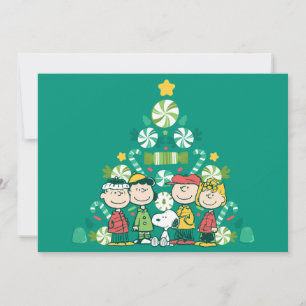 Cartes Pour Fêtes Annuelles Cacahuètes Sapin de Noël à la menthe poivrée