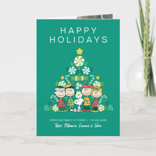 Cartes Pour Fêtes Annuelles Cacahuètes   Sapin de Noël à la menthe poivrée