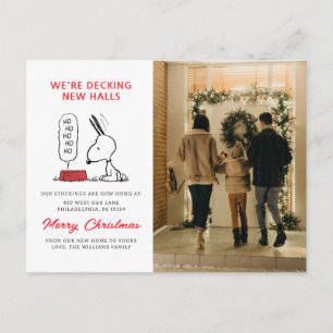 Cartes Pour Fêtes Annuelles Cacahuètes   Snoopy Ho Ho Ho Plat à nourriture