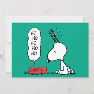 Cartes Pour Fêtes Annuelles Cacahuètes   Snoopy Ho Ho Ho Plat à nourriture