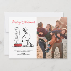 Cartes Pour Fêtes Annuelles cacahuètes   Snoopy Ho Ho Ho Plat alimentaire