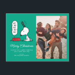 Cartes Pour Fêtes Annuelles cacahuètes | Snoopy Ho Ho Ho Plat alimentaire<br><div class="desc">Snoopy est un mignon beagle de la bande dessinée Peanuts de Charles Schulz. Pendant Noël,  il s'habille souvent comme Père Noël,  apportant joie et rire à tout le monde.</div>