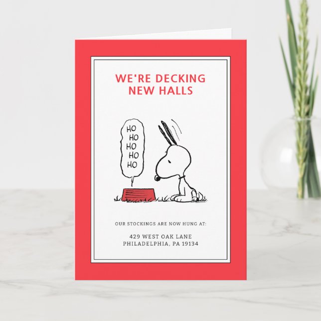 Cartes Pour Fêtes Annuelles cacahuètes | Snoopy Ho Ho Ho Plat alimentaire (Devant)