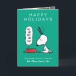 Cartes Pour Fêtes Annuelles cacahuètes | Snoopy Ho Ho Ho Plat alimentaire<br><div class="desc">Snoopy est un mignon beagle de la bande dessinée Peanuts de Charles Schulz. Pendant Noël,  il s'habille souvent comme Père Noël,  apportant joie et rire à tout le monde.</div>