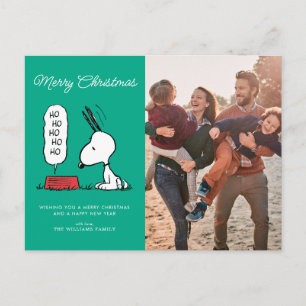 Cartes Pour Fêtes Annuelles Cacahuètes   Snoopy Ho Ho Ho Plat de nourriture