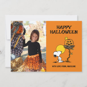 Cartes Pour Fêtes Annuelles cacahuètes Snoopy & Woodstock Happy Halloween