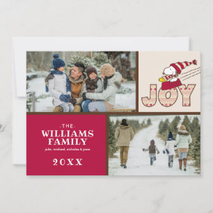 Cartes Pour Fêtes Annuelles cacahuètes   Snoopy & Woodstock Joy Sled Ride