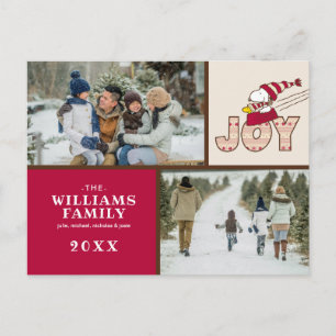 Cartes Pour Fêtes Annuelles cacahuètes   Snoopy & Woodstock Joy Sled Ride