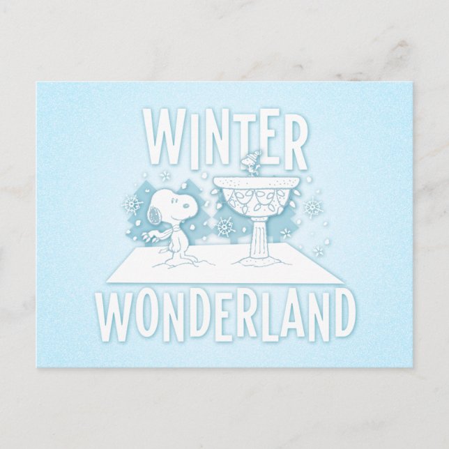 Cartes Pour Fêtes Annuelles cacahuètes | Snoopy & Woodstock Winter Wonderland (Devant)
