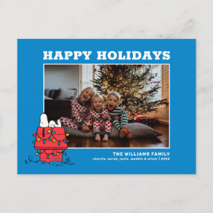 Cartes Pour Fêtes Annuelles cacahuètes   Snoopy's Dog House With Lights