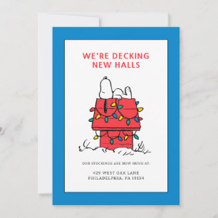 Cartes Pour Fêtes Annuelles cacahuètes   Snoopy's Dog House With Lights