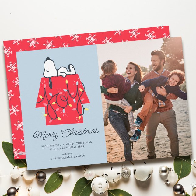 Cartes Pour Fêtes Annuelles cacahuètes | Snoopy's Holiday Dreamer (Card on table)