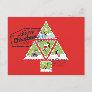 Cartes Pour Fêtes Annuelles cacahuètes   Timbres d'arbustes de Noël