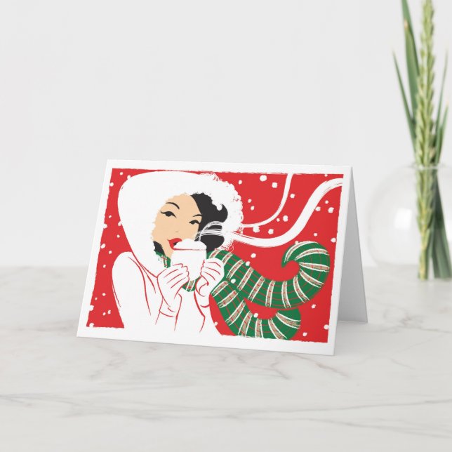 Cartes Pour Fêtes Annuelles Cacao chaud (Devant)