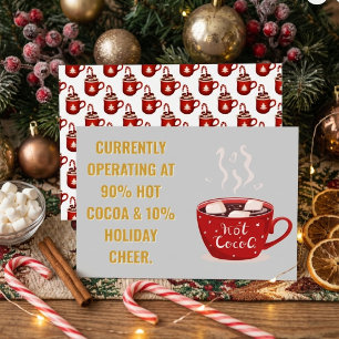 Cartes Pour Fêtes Annuelles Cacao chaud amusant & Fête de Noël festive de Noël