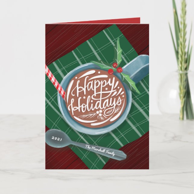 Cartes Pour Fêtes Annuelles Cacao classique Joyeux vacances Mug non photo (Devant)