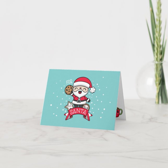 Cartes Pour Fêtes Annuelles Cacao et biscuits pour le Père Noël (Devant)