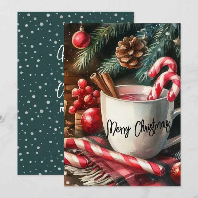 Cartes Pour Fêtes Annuelles cacao et fromage (Devant / Derrière)