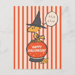 Cartes Pour Fêtes Annuelles Cachou   Sorcière Woodstock vintage à rayures