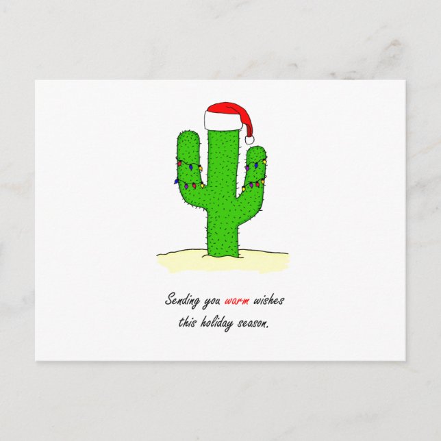 Cartes Pour Fêtes Annuelles Cactus Christmas (Devant)