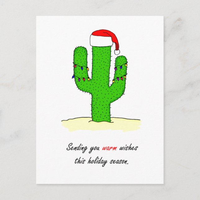 Cartes Pour Fêtes Annuelles Cactus Christmas (Devant)