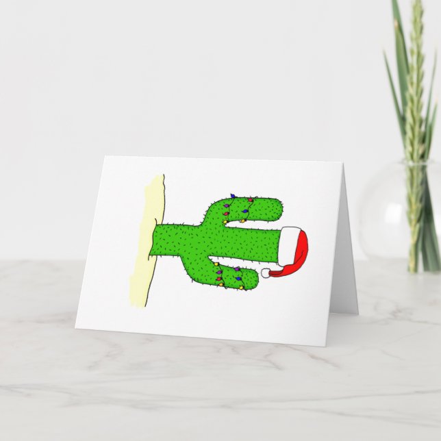 Cartes Pour Fêtes Annuelles Cactus Christmas (Devant)
