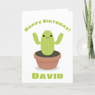 Cartes De Vœux Dessin De Cactus Zazzle Fr
