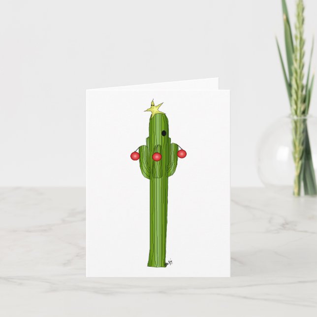 Cartes Pour Fêtes Annuelles Cactus Holiday (Devant)