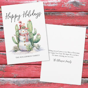 Cartes Pour Fêtes Annuelles Cactus Joyeuses Fêtes de Noël