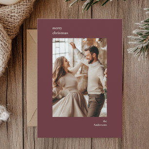 Cartes Pour Fêtes Annuelles Cadavre minimaliste Bourgogne photo de Noël