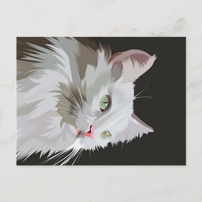 Cartes Pour Fêtes Annuelles Cadeau Amoureux des animaux Kitty (Devant)