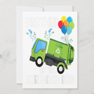 Cartes Pour Fêtes Annuelles Cadeau camion poubelle pour frère du garçon qui fê
