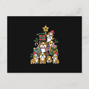 Cartes Pour Fêtes Annuelles Cadeau Chien   Arbre de Noël Chien Bouledogue Angl