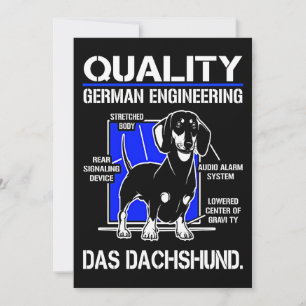 Cartes Pour Fêtes Annuelles Cadeau Chien   Ingénierie Allemande Das Dachshund