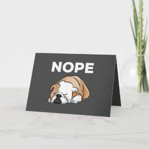 Cartes Pour Fêtes Annuelles Cadeau Chien   Non au Bulldog pour l'amant de Bull