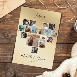 Cartes Pour Fêtes Annuelles Cadeau Couples Saint Valentin Coeur Photo Collage