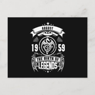 Cartes Pour Fêtes Annuelles Cadeau d'août 1959 La Naissance Des Légendes