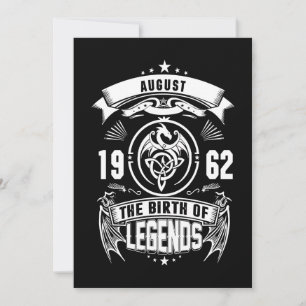 Cartes Pour Fêtes Annuelles Cadeau d'août 1962 La Naissance Des Légendes