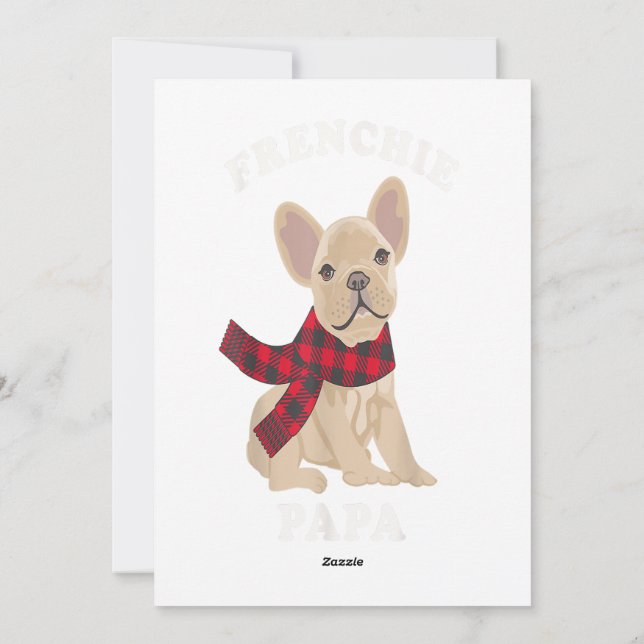 Cartes Pour Fêtes Annuelles Cadeau de bouledogue français pour famille Noël co (Dos)