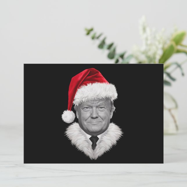 Cartes Pour Fêtes Annuelles Cadeau de chapeau de Noël drôle de Donald Trump  (Debout devant)