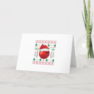 Cartes Pour Fêtes Annuelles Cadeau de chemise de bowling de Noël laide pour ga