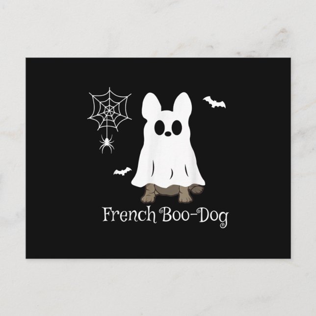 Cartes Pour Fêtes Annuelles Cadeau de chien de bouledogue français Halloween F (Devant)