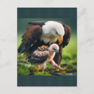 Cartes Pour Fêtes Annuelles Cadeau de Fête des Pères Aigle chauve Patriotique