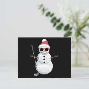Cartes Pour Fêtes Annuelles Cadeau de golfeur de Noël boule de golf bonhomme d